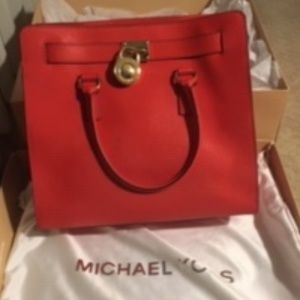 MK Hamilton Large Satchel NS Tote Saffiano